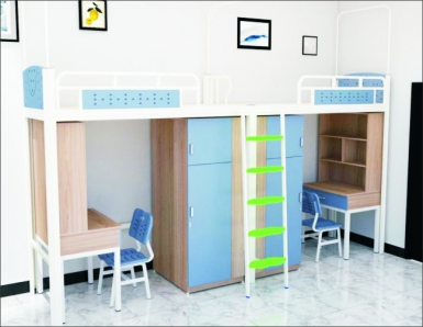 HT-C10028-双连双人位侧梯组合床.