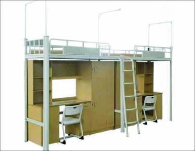 HT-C10026-双连双人位中梯组合床