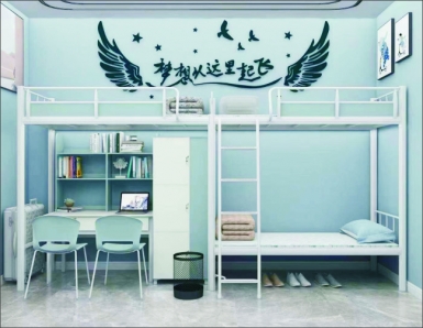 HT-C10022-双连三人位中梯组合床