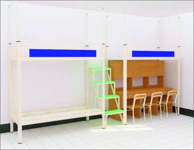 HT-C10020-双连三人位中梯组合床