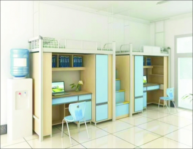 HT-C10018-双连双人位中梯组合床