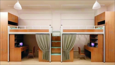 HT-C10012-两连两人位侧梯组合床