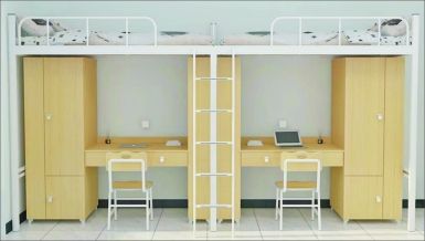 HT-C10007-两连两人位侧梯组合床