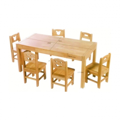 HT-B10018-实木幼儿桌椅