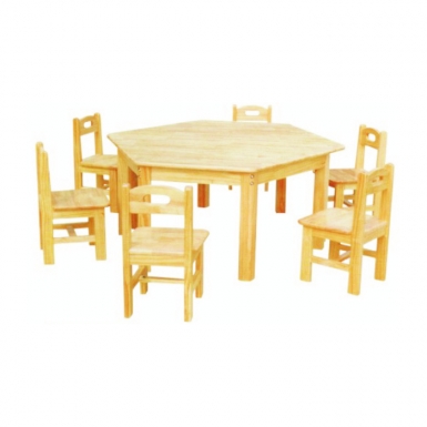 HT-B10014-实木幼儿桌椅