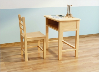 HT-B10002-实木课桌椅