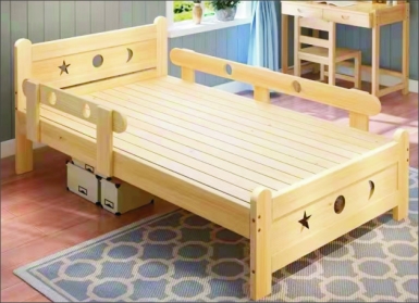 HT-A10037-实木幼儿单人床