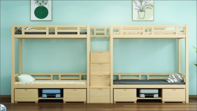 HT-A10007-实木中梯上下床