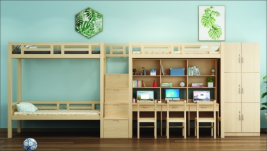 HT-A10006-实木中梯高低床