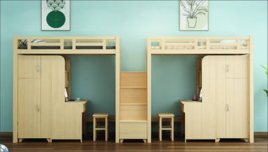 HT-A10005-实木中梯公寓床